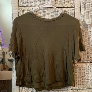VERO MODA olive green loose shirt - S